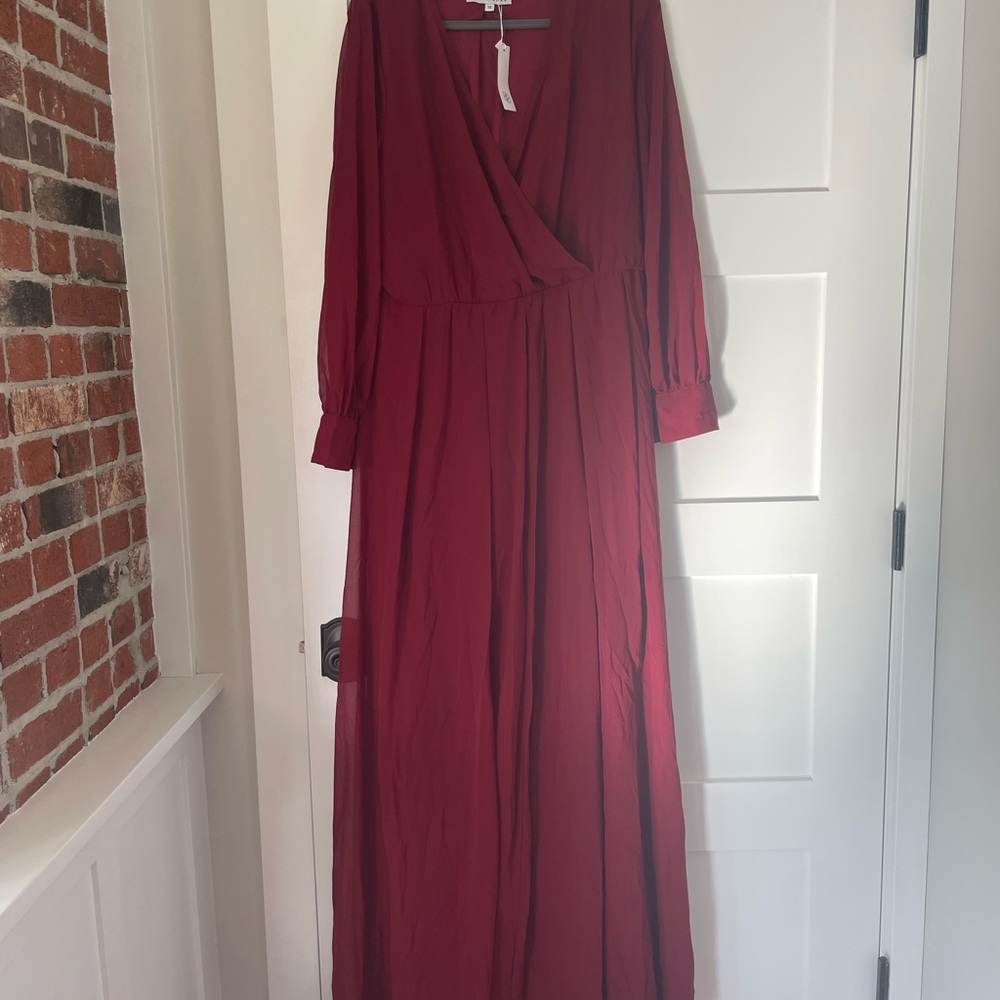 Baltic Born Lydia Maxi Dress- Burgandy